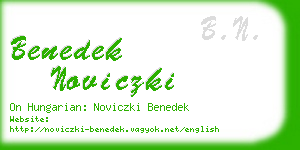 benedek noviczki business card